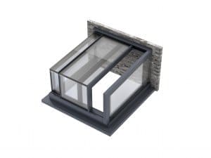 Glazing Visions custom skybox glazing solution for roof deck access